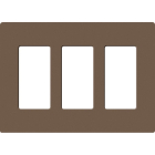 Lutron Claro Screwless Designer Wallplate - 3 Gang - Espresso
