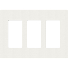Lutron Claro Screwless Designer Wallplate - 3 Gang - Glacier White