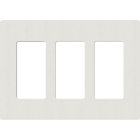 Lutron Claro Screwless Designer Wallplate - 3 Gang - Lunar Gray