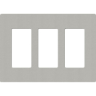 Lutron Claro Screwless Designer Wallplate - 3 Gang - Pebble