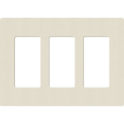 Lutron Claro Screwless Designer Wallplate - 3 Gang - Pumice