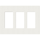 Lutron Claro Screwless Designer Wallplate - 3 Gang - Architectural White