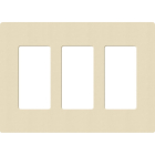 Lutron Claro Screwless Designer Wallplate - 3 Gang - Sand