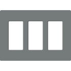 Lutron Claro Screwless Designer Wallplate - 3 Gang - Slate