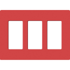 Lutron Claro Screwless Designer Wallplate - 3 Gang - Signal Red