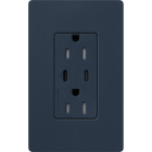 Lutron Claro 15A Tamper-Resistant USB Type C Duplex Receptacle - Deep Sea