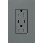 Lutron Claro 15A Tamper-Resistant USB Type C Duplex Receptacle - Slate