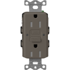 Lutron Claro 15A GFCI Receptacle - Tamper Resistant - Truffle