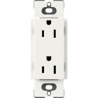 Lutron Claro 15A Receptacle - Glacier White