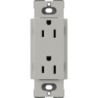 Lutron Claro 15A Receptacle - Pebble