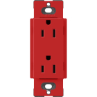 Lutron Claro 15A Receptacle - Signal Red