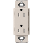 Lutron Claro 15A Tamper Resistant Receptacle - Taupe