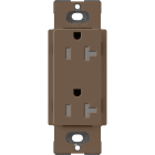 Lutron Claro 20A Tamper Resistant Receptacle - Espresso