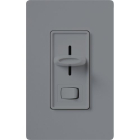 Lutron Skylark Slide-to-Off 3-Speed Fan Control with On/Off Light Switch - Gray