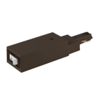 WAC Lighting H-Track Current Limiter Live End Power Feed - 1 x 2.5A - 240W - 120V - Dark Bronze