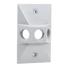 Westgate One-Gang Rectangular Cover - 1/2” Trade Size - 3 Outlet Holes - White