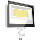 RAB 80W X17 LED Flood Light - Knuckle Mount - Photocell - CCT Selectable - 11,509 Lumens - 120-277V - White