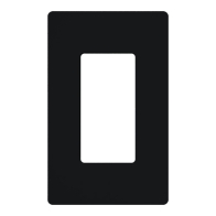 Lutron Claro Screwless Designer Wallplate - 1 Gang - Black