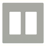 Lutron Claro Screwless Designer Wallplate - 2 Gang - Gray