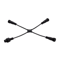 WAC Lighting 4-Way X-Connector for 12V LED Outdoor Tape Light - 12V - Black