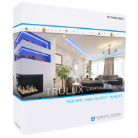 Trulux RGB + 3000K High Output LED Tape Light Kit - 16.4FT Reel - 4.6W / FT - 240 Lumens / FT - 24V