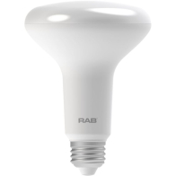 RAB 10W LED BR30 - Dimmable - 3000K - 750 Lumens - 120V