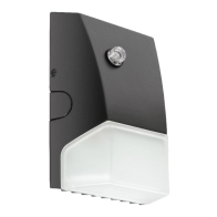 RAB 9W BRISK LED Wall Pack - Photocell - 1,142 Lumens - 5000K - 120-277V - Bronze