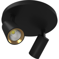 RAB COLUMN LED Track Light - Two-Head - 1,126 Lumens - 12W - CCT Selectable - Round Ceiling Mount - 120V