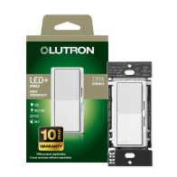 Lutron Diva LED+ Pro Dimmer Switch - Single Pole/Multi-Location - 150W LED/300W ELV/250VA MLV - White