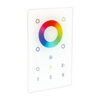 Trulux RGBW DMX Wall Plate Controller - Single Scene / 3 Zones - 12-24V DC Input - White