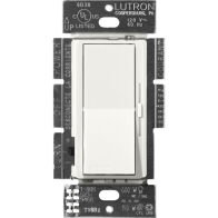 Lutron Diva LED+ Dimmer - Single Pole / 3-Way - 150W Max - Architectural White