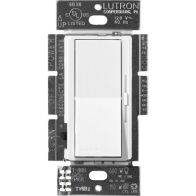 Lutron Diva LED+ Dimmer - Single Pole / 3-Way - 250W Max - Snow