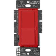 Lutron Diva Magnetic Low-Voltage Dimmer - Single-Pole - 450W Max - Signal Red