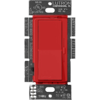 Lutron Diva Reverse-Phase ELV Dimmer - Single-Pole / 3-Way - Signal Red