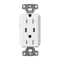 Lutron Claro 15A Tamper-Resistant USB Type C Duplex Receptacle - White