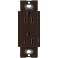Lutron Claro 15A Tamper Resistant Receptacle - Brown