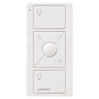 Lutron Original 3-Button Pico Smart Remote with Raise/Lower and Preset - Light Icons - White - Retail Packaging