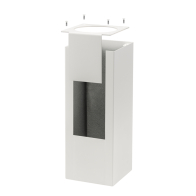 Keystone Square Shell For 4” Wall Mount Cylinders - White
