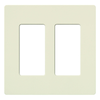 Lutron Claro Screwless Designer Wallplate - 2 Gang - Biscuit