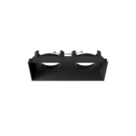 DMF Lighting M-Series Multiple Square 2-Head Flangeless Trim - Black