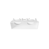 DMF Lighting M-Series Multiple Square 2-Head Flangeless Trim - White