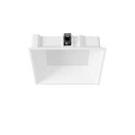 DMF Lighting M-Series 4" Square Adjustable Deep Beveled Flangeless Trim - White