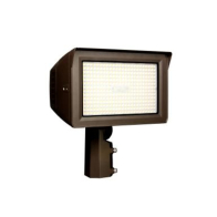 MaxLite Slim Adjustable Beam LED Flood Light - 15,100 Lumens - CCT Selectable - Knuckle/Slipfitter Mount - Photocell - TAA - 120-277V - Bronze
