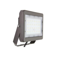 MaxLite Slim LED Flood Light - 6,270 Lumens - 3000K - Narrow - Yoke Mount - 120-277V - Bronze