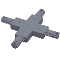 Nora Lighting Two-Circuit Track System X-Connector - Silver