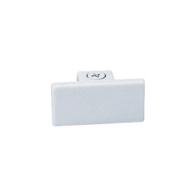 Nora Lighting Two-Circuit Track System Dead End Cap - Left Polarity - White