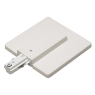 Nora Lighting Two-Circuit Track System Live End Feed w/ Canopy - White
