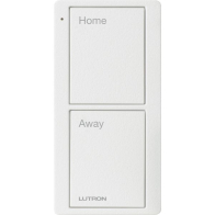 Lutron 2-Button Scene Pico Smart Remote - Pre-engraved Text ("Home/Away") - Snow
