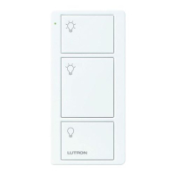 Lutron 3-Button Original Pico Smart Remote - Light Icons - White