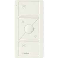 Lutron Pico Smart Remote for Fan Control - 3-Button Raise/Lower with Preset Button - Biscuit